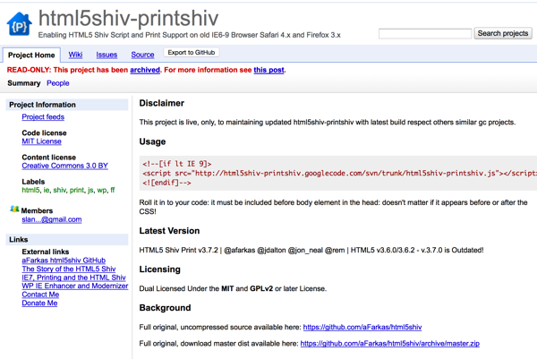 html5shiv