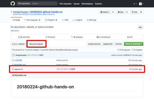 GitHubでリポジトリをフォークしてプルリクエストを送る制作フロー