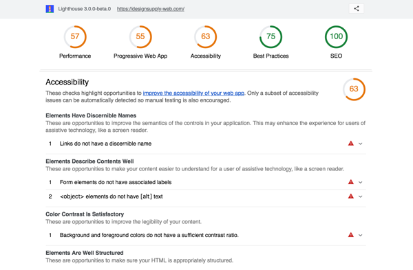 Chromeの拡張機能「Lighthouse」でウェブサイトのパフォーマンスをチェックする