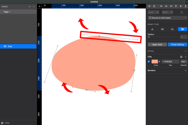 Sketchで手書き風でいびつな形の円の描いてみる
