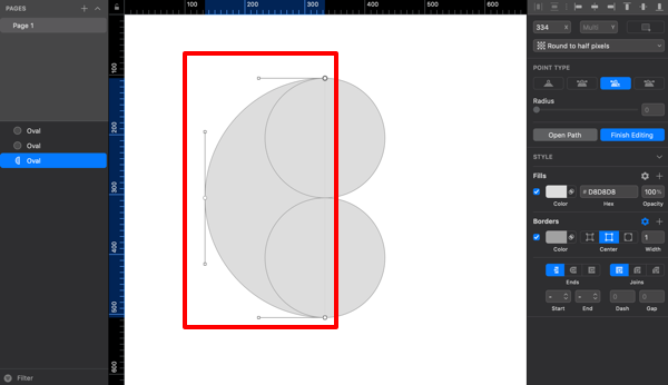 Sketchで陰陽太極図のマークを描いてみる