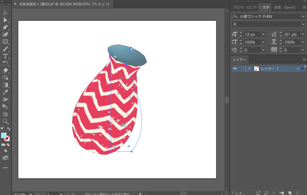 Illustratorのイメージマッピング機能と3D回転体機能で立体的なオブジェクトを作る