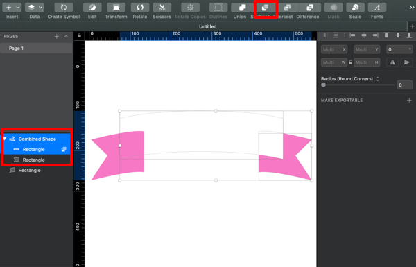 Sketchで作成するリボンデザインのバリエーション